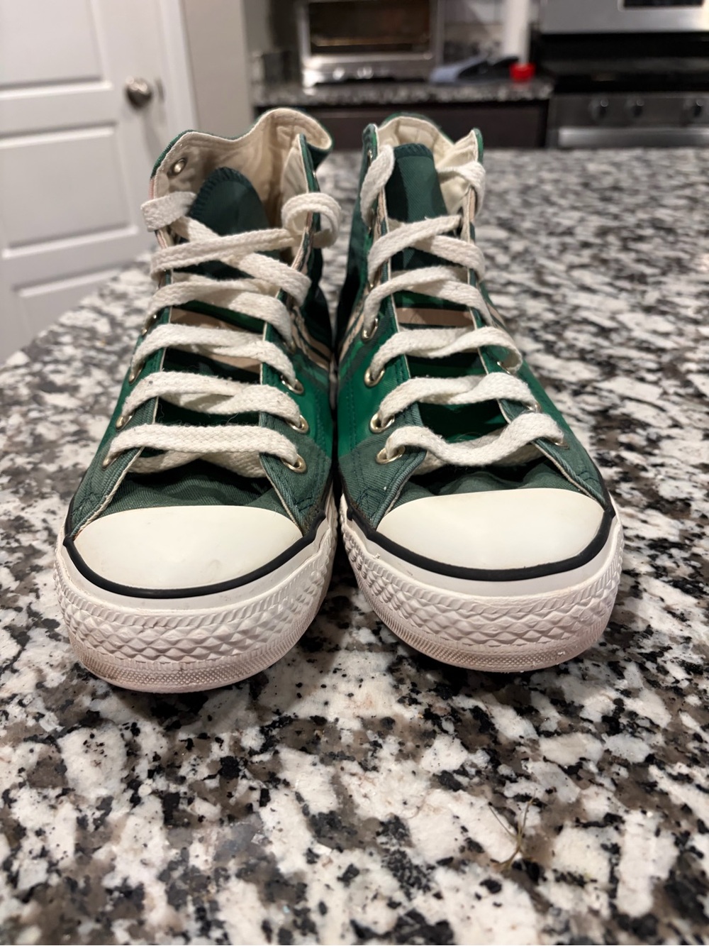 Converse Chuck Taylor All Star High Top Green striped shoes - Picture 5 of 7